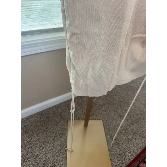 Lioness Sleeveless Knit Dress Drawstring Bodycon Midi Neutral NWT XL Extra Large - Picture 6 of 9